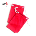 Simple microfiber double drawstrings eyeglass pouch